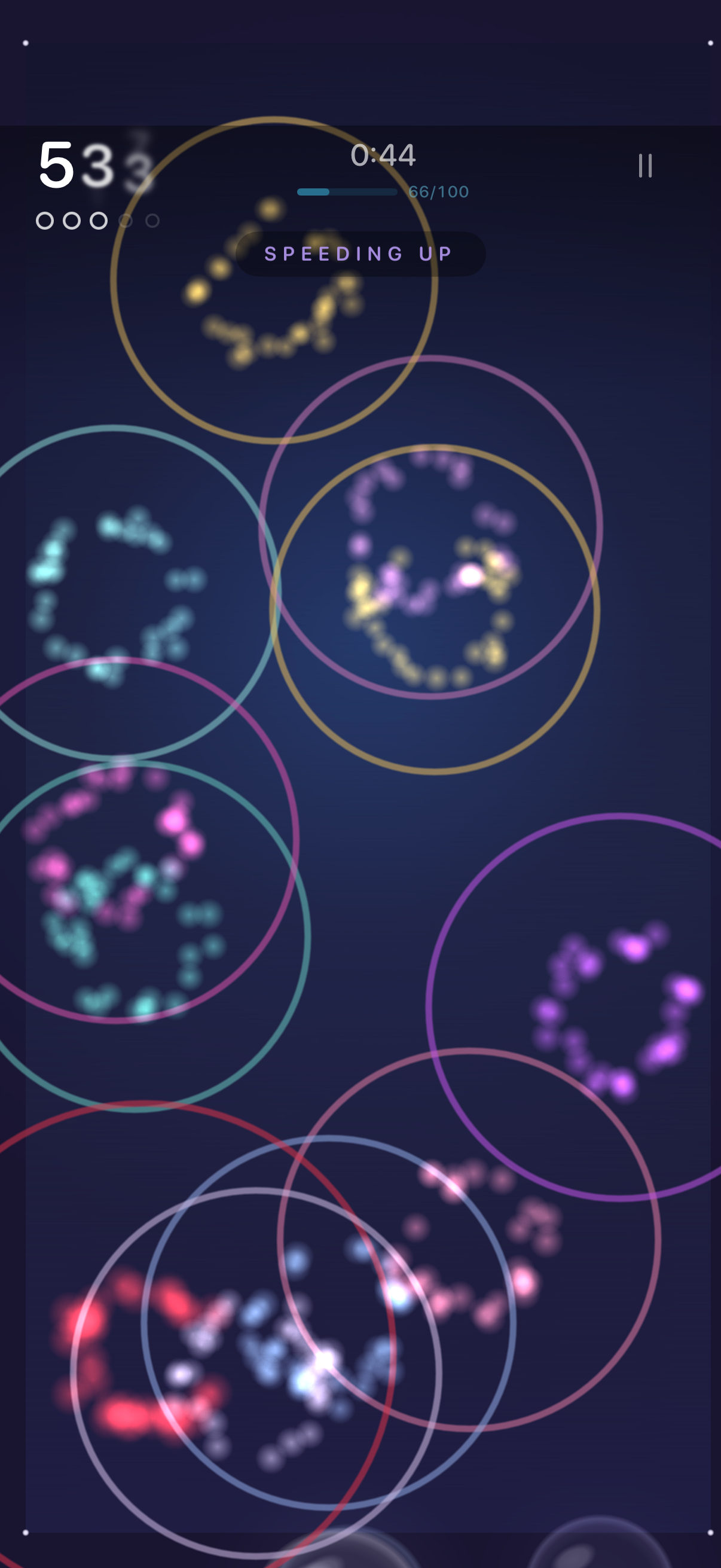 Prestige bubbles trailing orbiting stardust