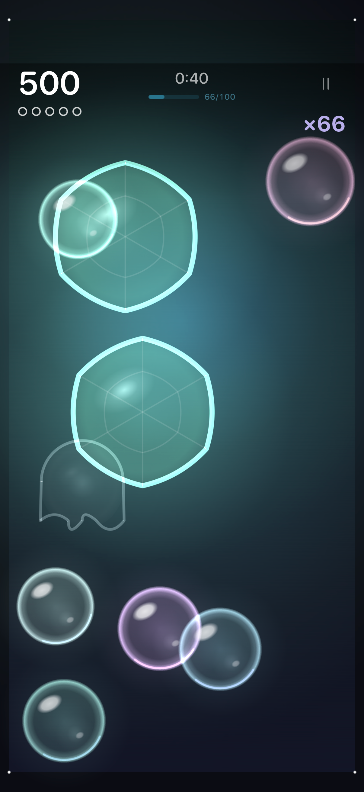 Giant crystal hexagon and ghost special bubbles